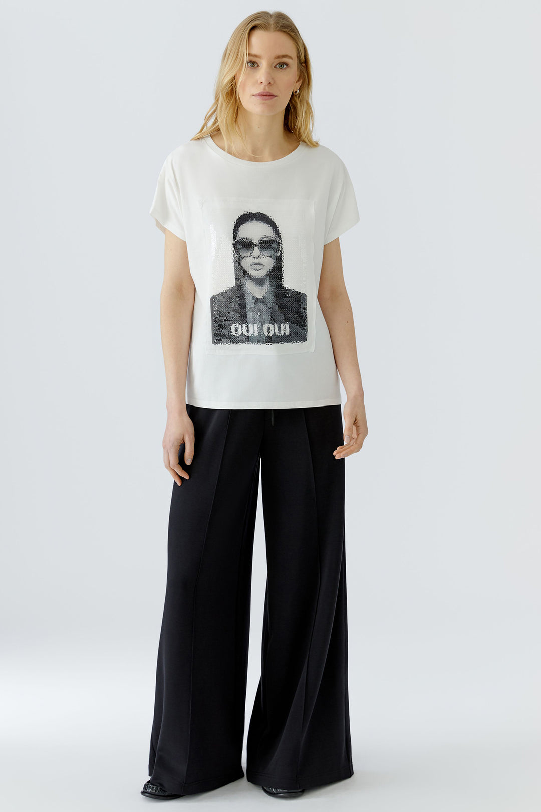 Oui 98729 Cloud Dancer White T-Shirt