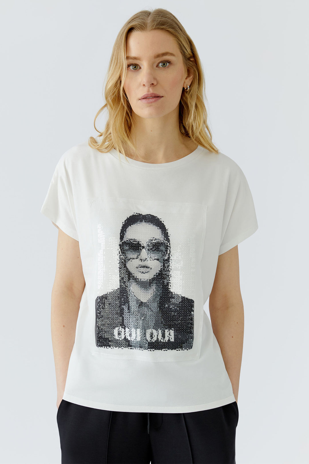 Oui 98729 Cloud Dancer White T-Shirt