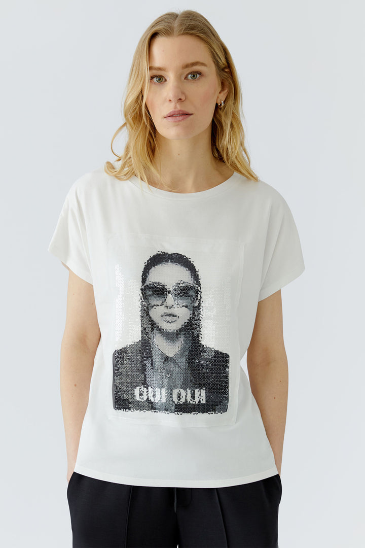 Oui 98729 Cloud Dancer White T-Shirt
