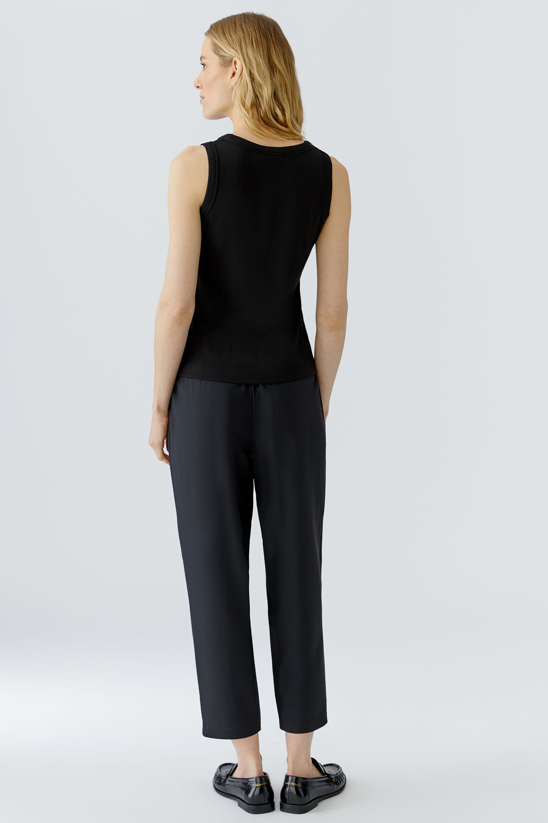 Oui 98896 Black Vest Tank Top