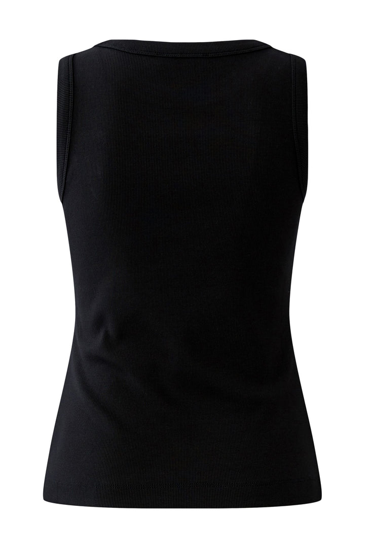 Oui 98896 Black Vest Tank Top