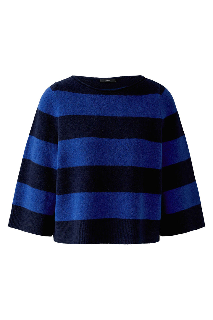 Oui Blue Blue Jumper 98974 0545, front view