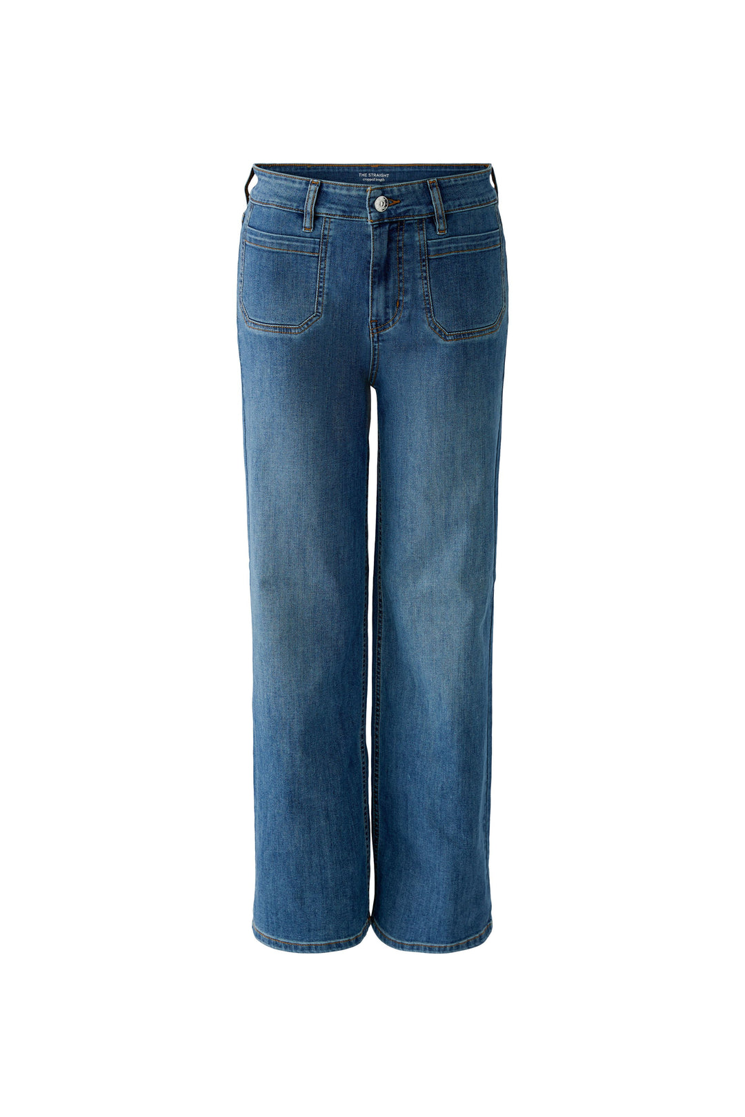 Oui Bright Blue Denim Straight Leg Jeans 100281 at Olivia Grace Fashion