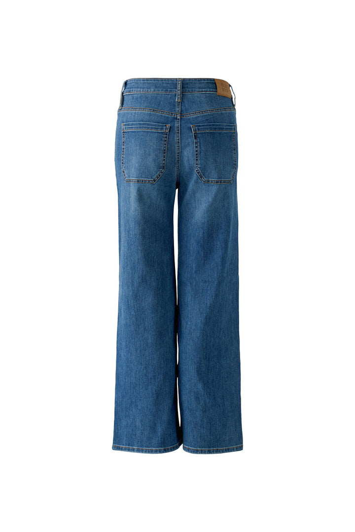 Oui Bright Blue Denim Straight Leg Jeans 100281 at Olivia Grace Fashion