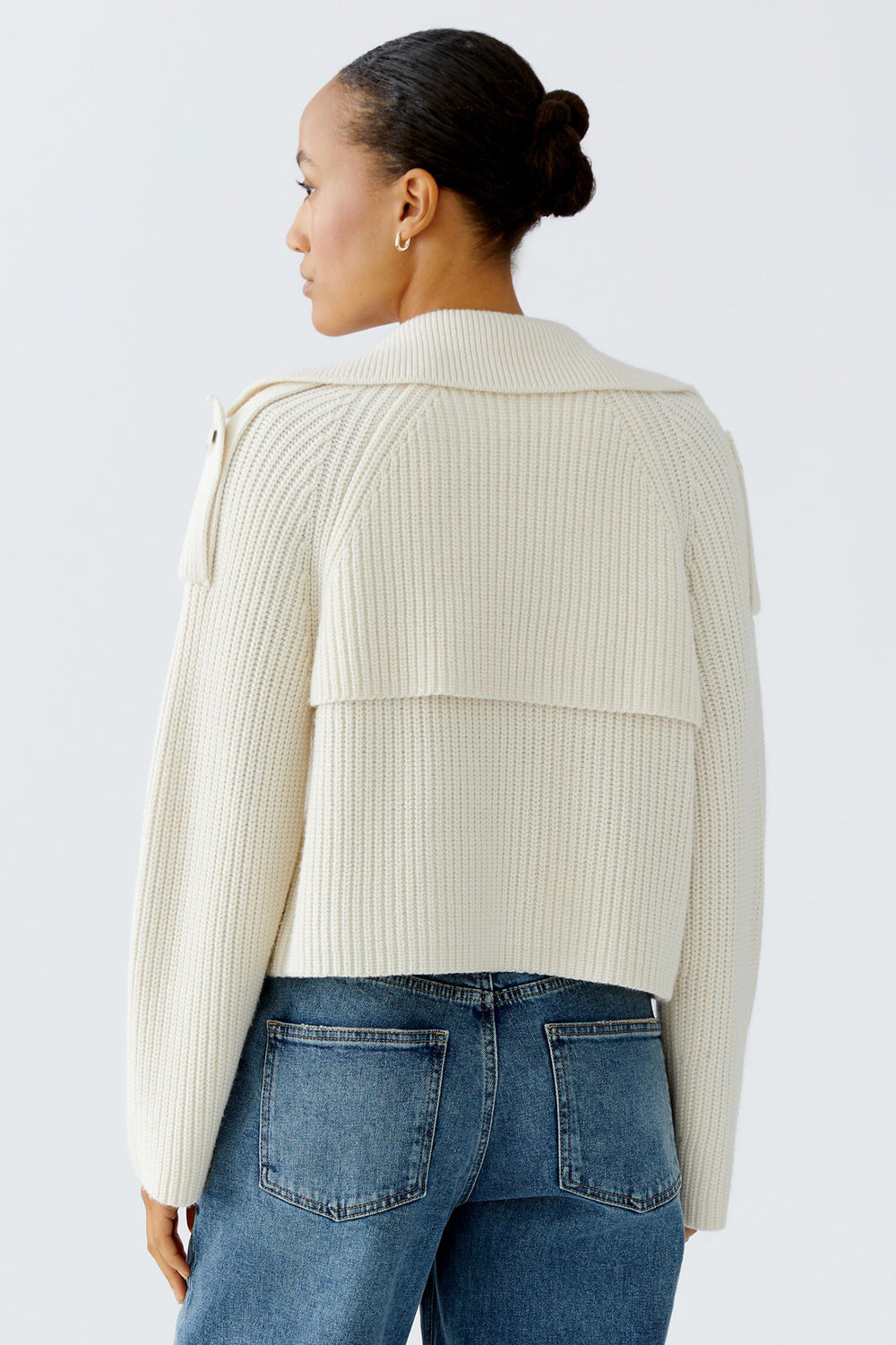 Oui Cardigan Jacket 94310 Gardenia Cream 1018 - Olivia Grace Fashion