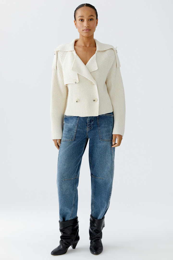 Oui Cardigan Jacket 94310 Gardenia Cream 1018 - Olivia Grace Fashion
