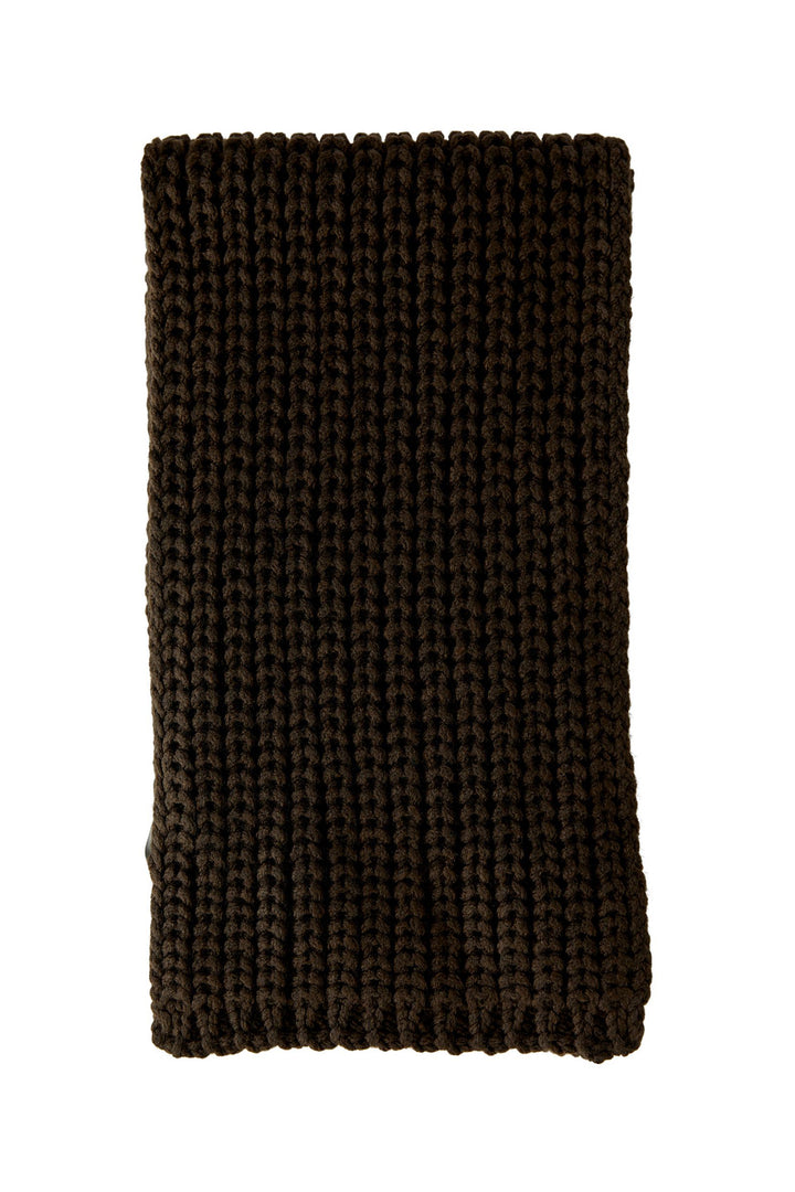 Oui Chocolate Torte Brown Chunky Knit Scarf 99874 at Olivia Grace Fashion