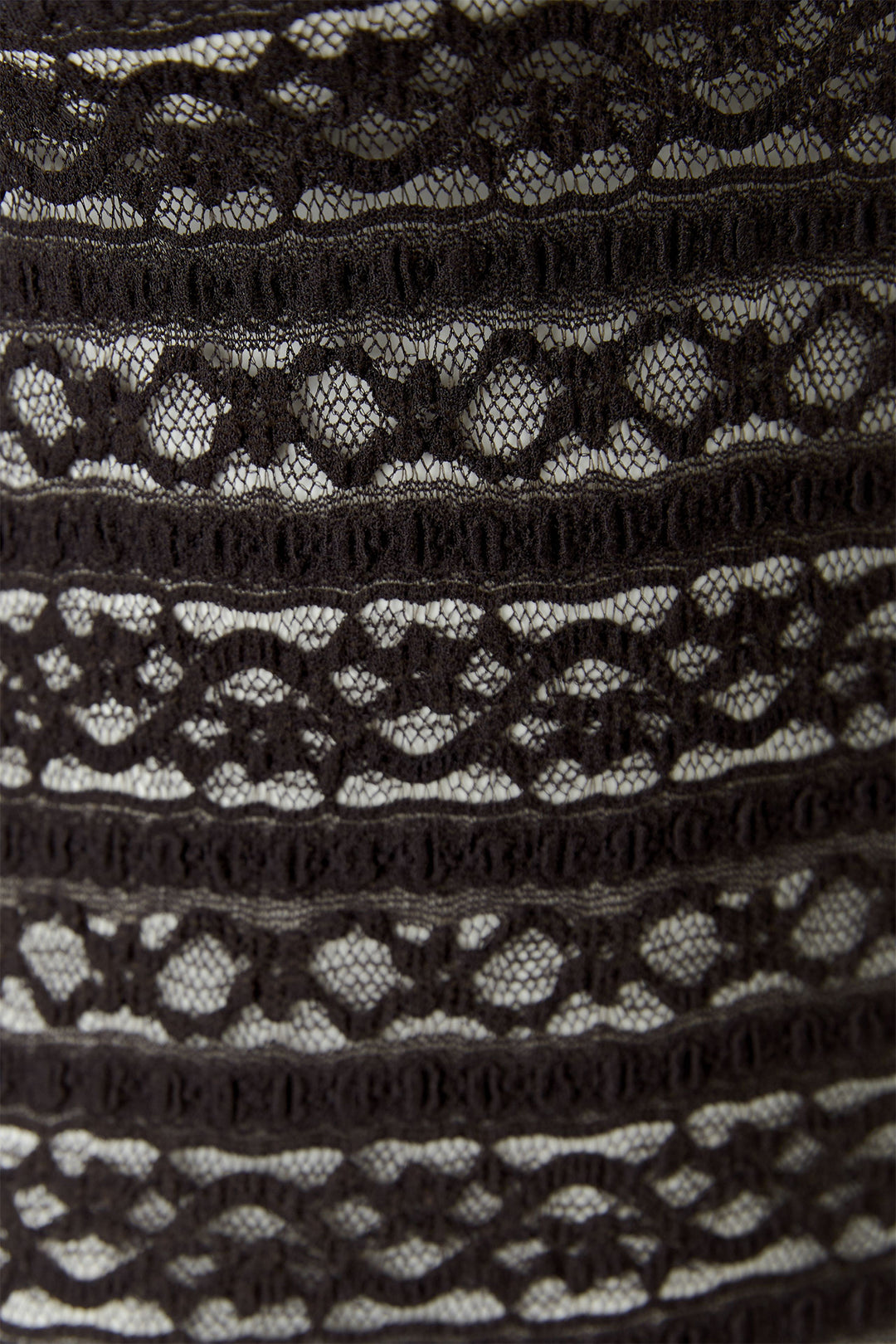 Oui Chocolate Torte Brown Lace Long Sleeve Top 99899 8936, close-up of the lace fabric