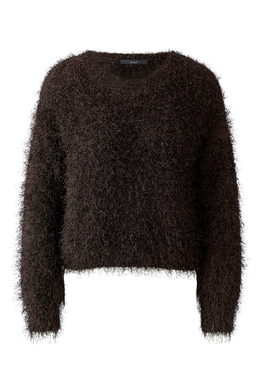 Oui Chocolate Torte Eyelash Knit Pullover Jumper 94604 at Olivia Grace Fashion