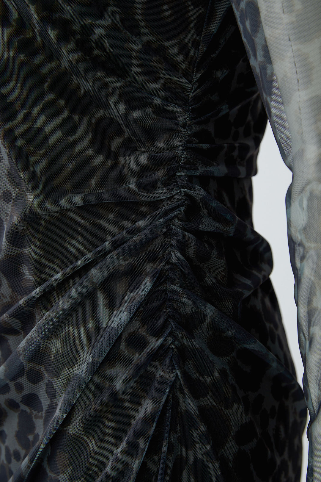 Oui Dark Brown Grey-Black Animal Print Dress 100341 at Olivia Grace Fashion