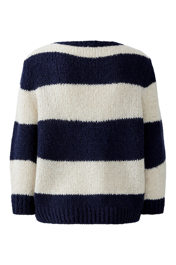 Oui Esmy Jumper 94307 Striped Dark Blue Stone 0567- Olivia Grace Fashion