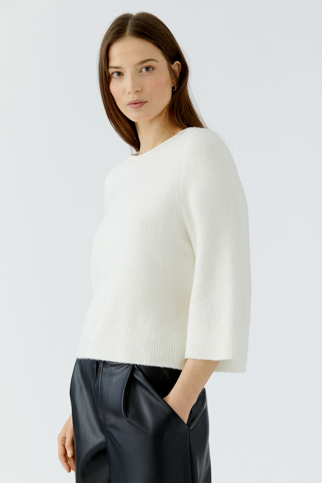 Oui Gardenia Boat Neck Jumper 97968 at Olivia Grace Fashion
