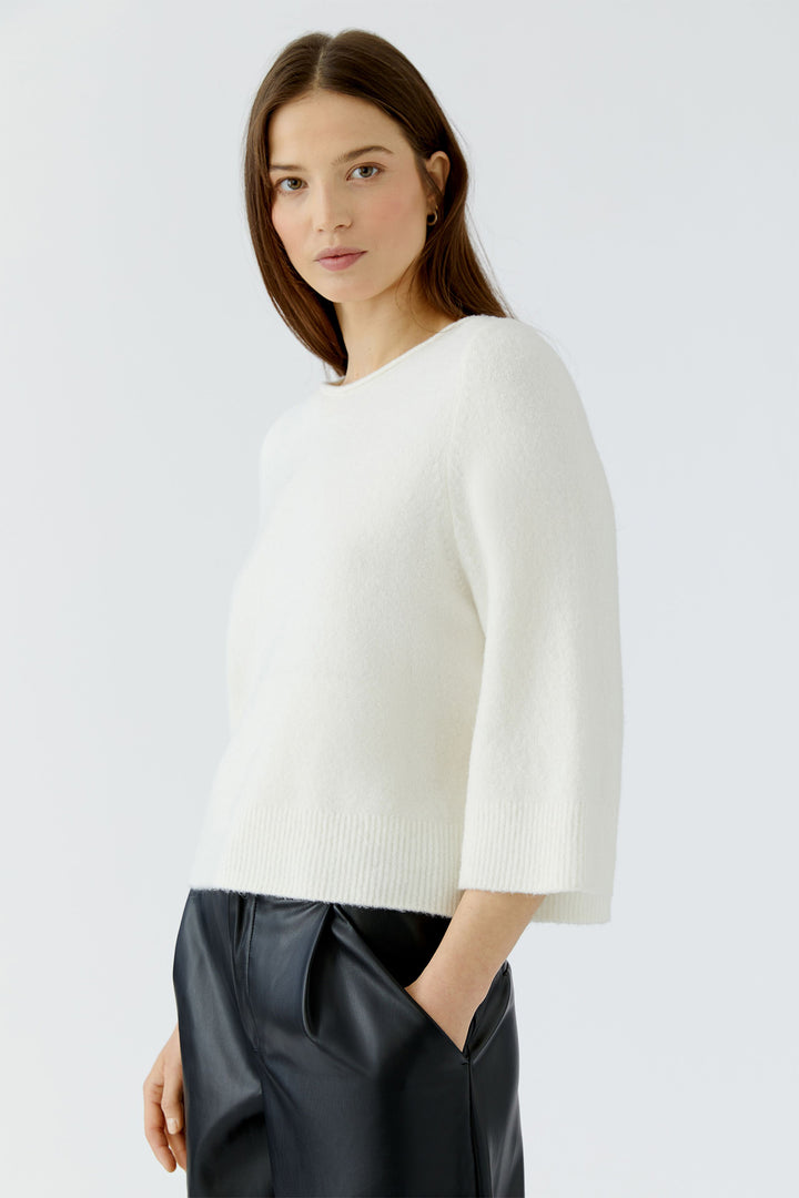 Oui Gardenia Boat Neck Jumper 97968 at Olivia Grace Fashion