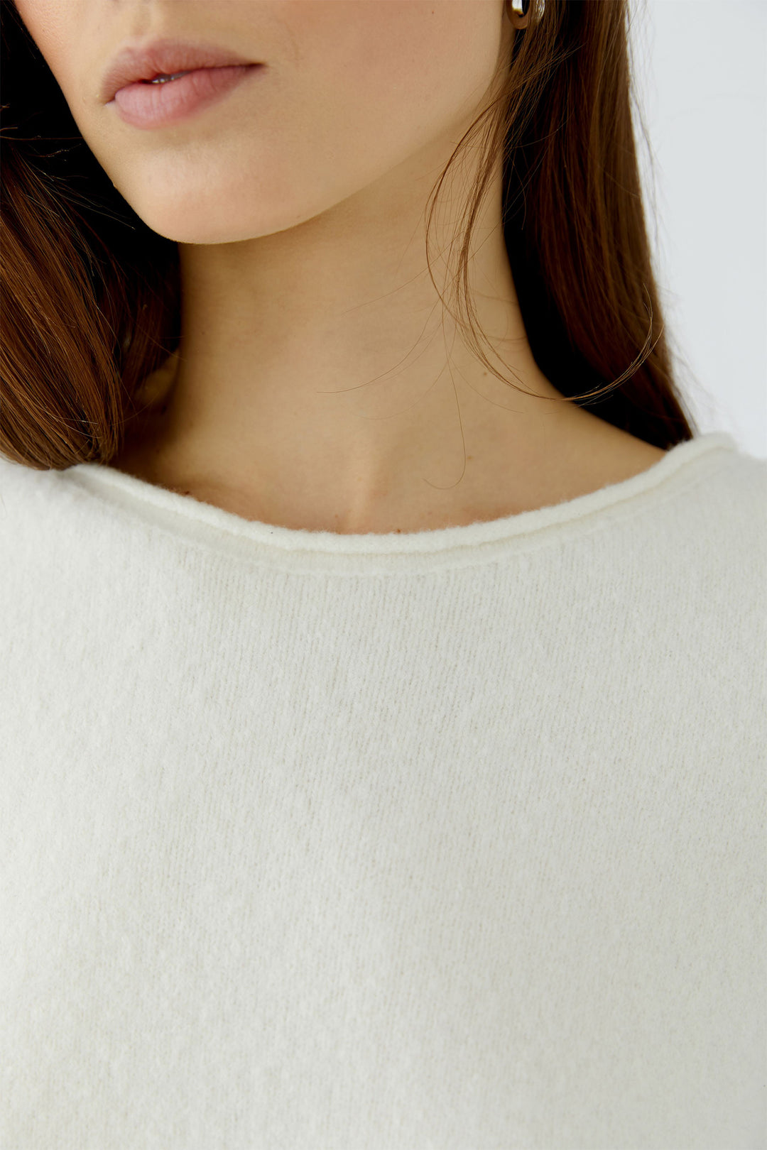 Oui Gardenia Boat Neck Jumper 97968 at Olivia Grace Fashion