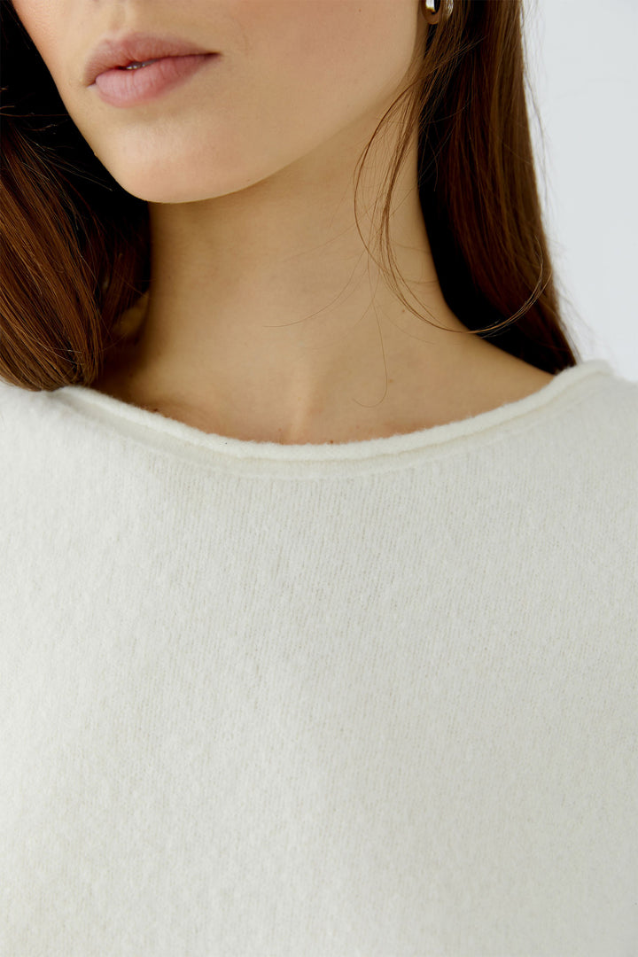Oui Gardenia Boat Neck Jumper 97968 at Olivia Grace Fashion