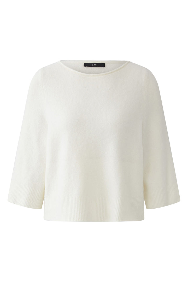 Oui Gardenia Boat Neck Jumper 97968 at Olivia Grace Fashion