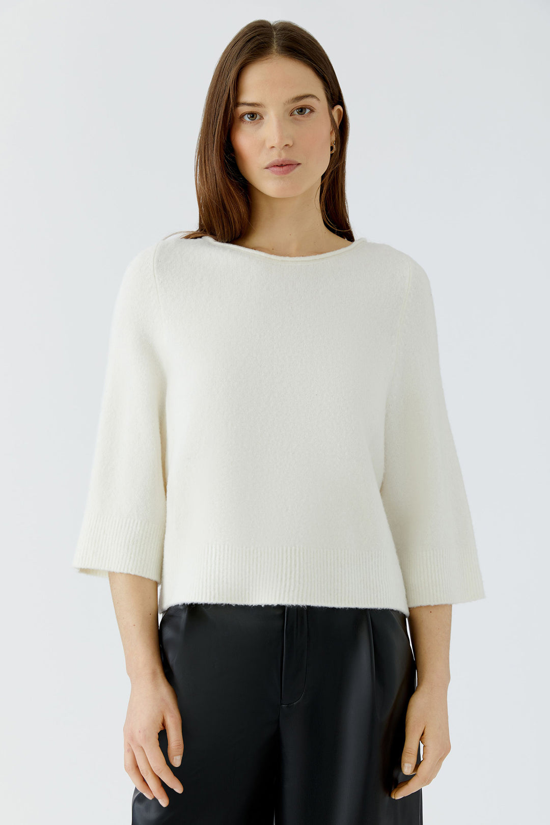 Oui Gardenia Boat Neck Jumper 97968 at Olivia Grace Fashion