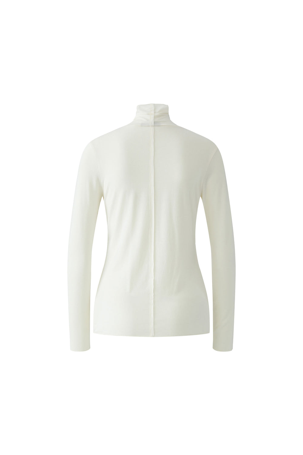 Oui Gardenia White Long-Sleeved Polo Top 99007