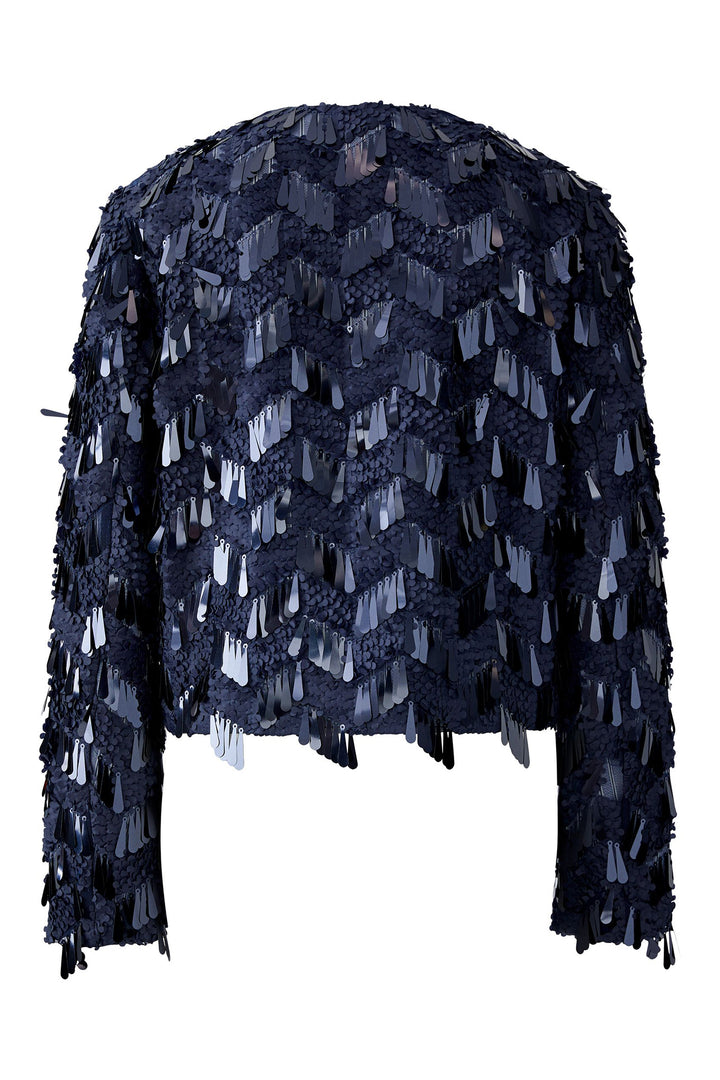 Oui Jacket 94351 Dark Blue Sequin 5742 - Olivia Grace Fashion