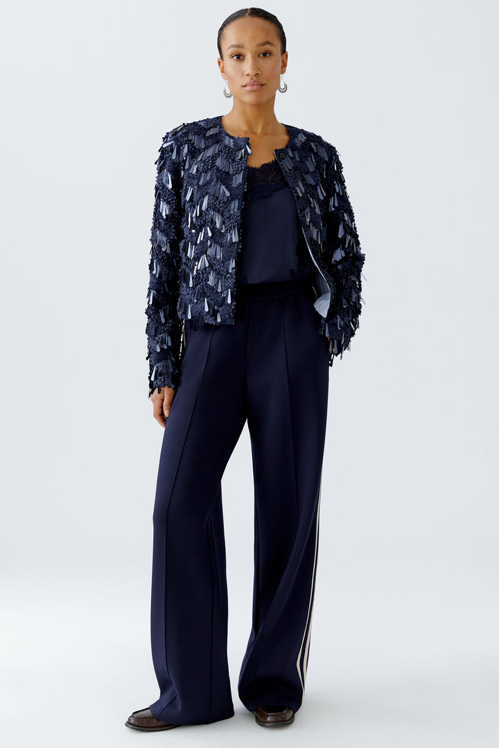 Oui Jacket 94351 Dark Blue Sequin 5742 - Olivia Grace Fashion