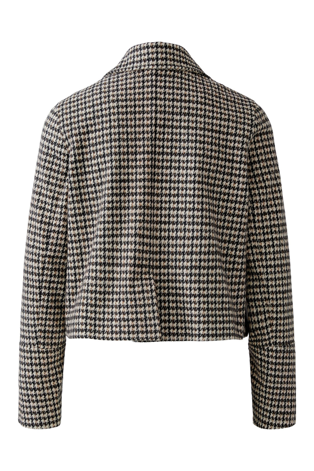 Oui Jacket 94479 Light Stone Brown Houndstooth 0728 - Olivia Grace Fashion