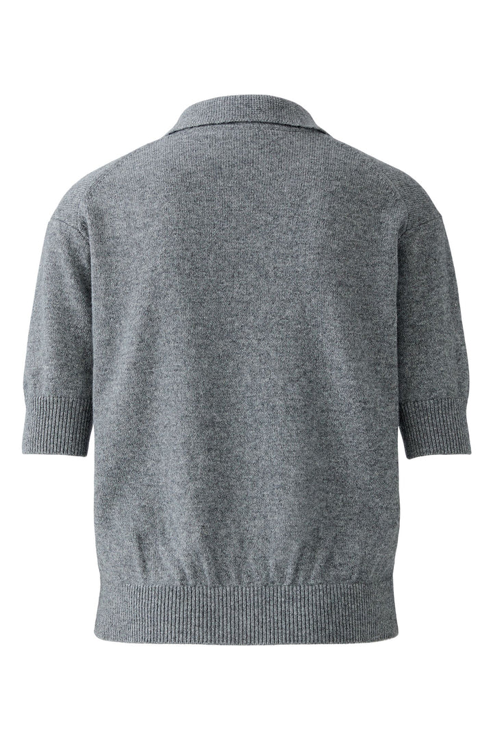 Oui Jumper 94269 Short Sleeve Graphite Grey 9501 - Olivia Grace Fashion