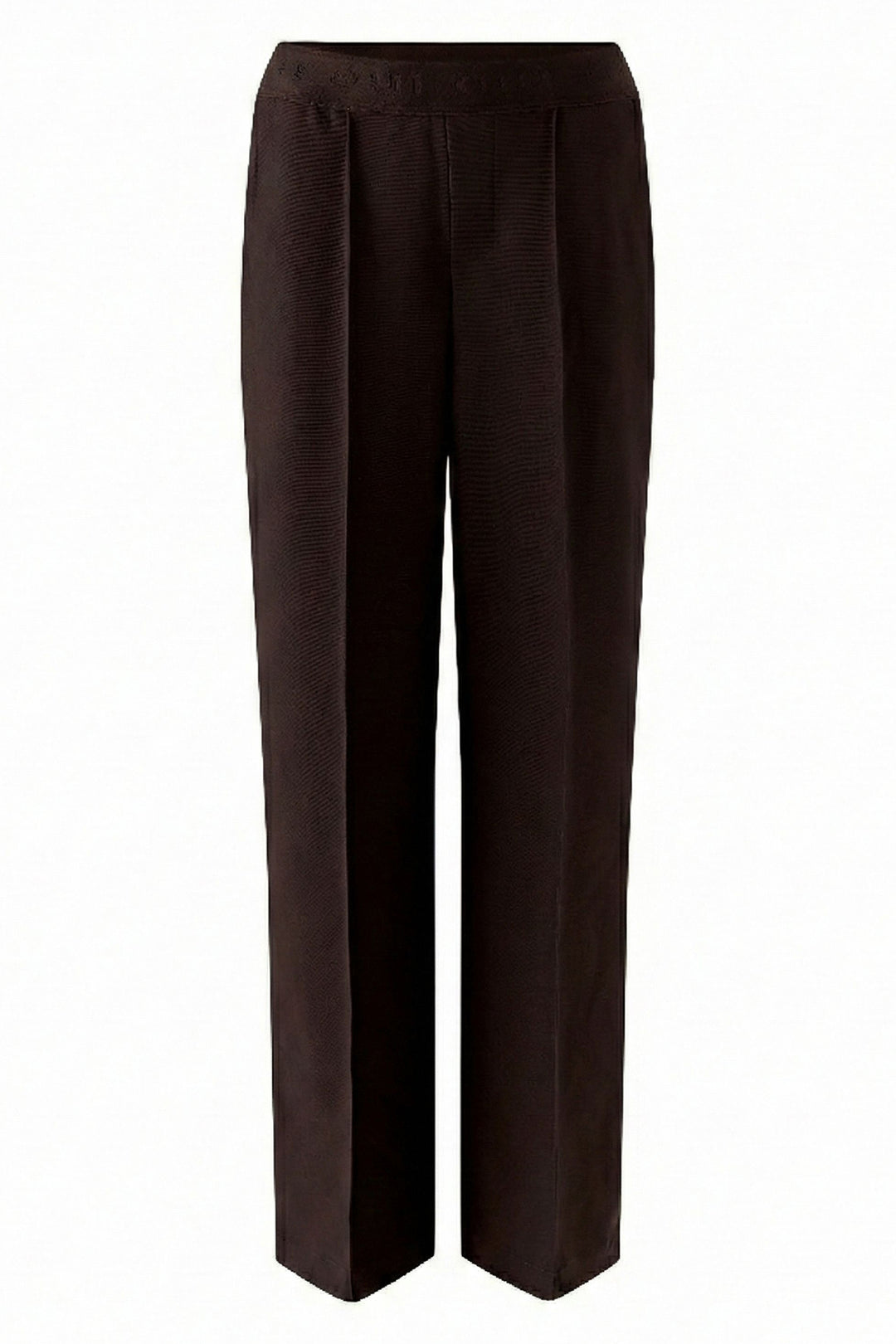 Oui 96566 Chocolate Torte Brown Pull-On Trousers at Olivia Grace Fashion