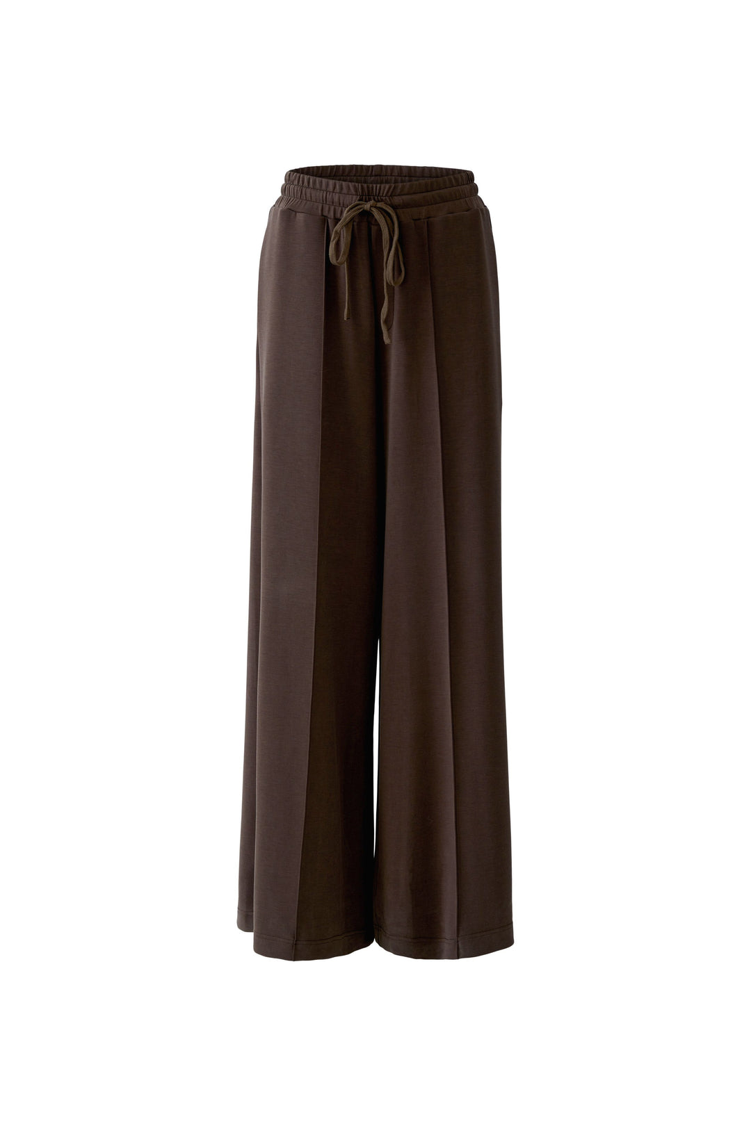 Oui Marlene Mulch Brown Drawstring Waist Jogger Trousers