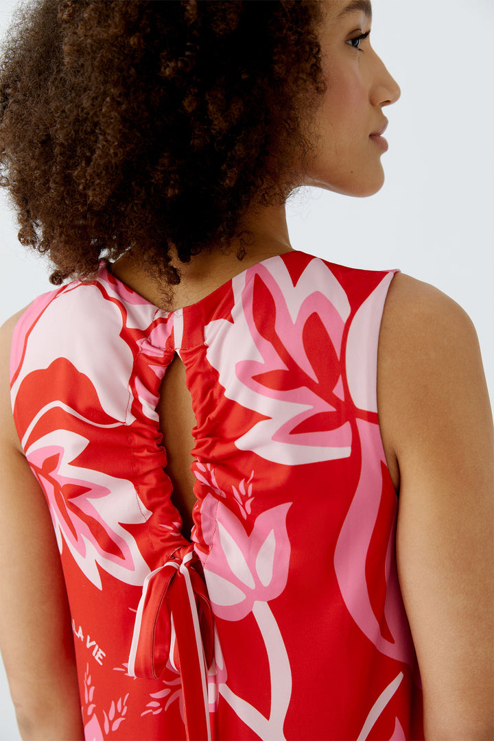 Oui Maxi Dress 93604 Red Rose Print - Olivia Grace Fashion