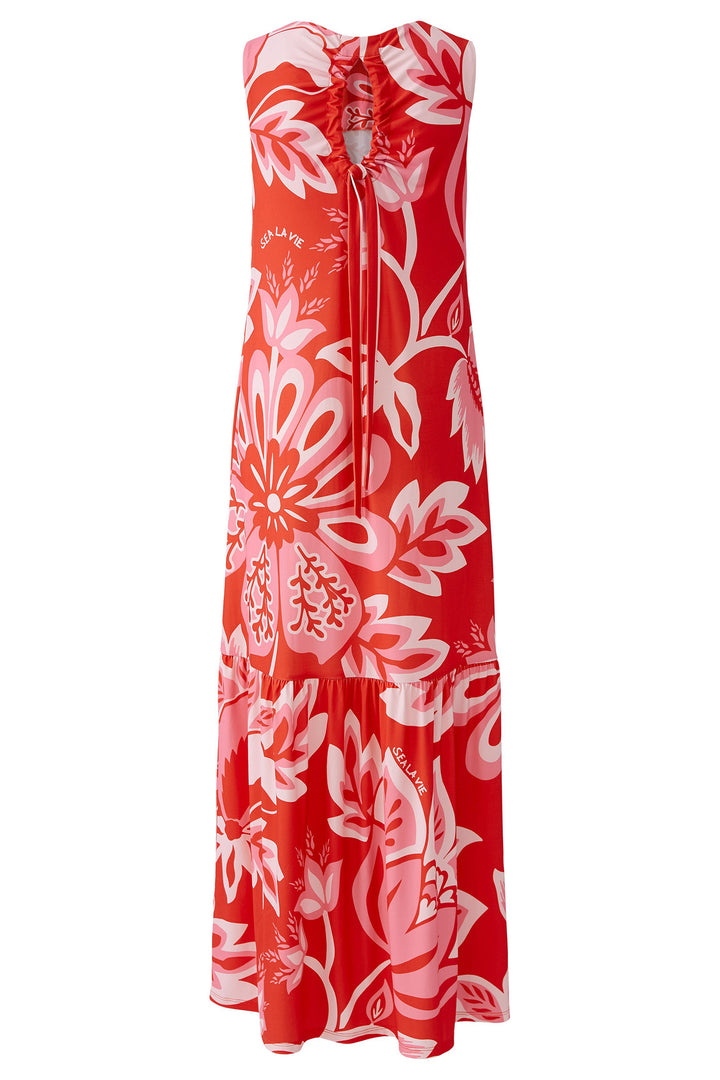 Oui Maxi Dress 93604 Red Rose Print - Olivia Grace Fashion