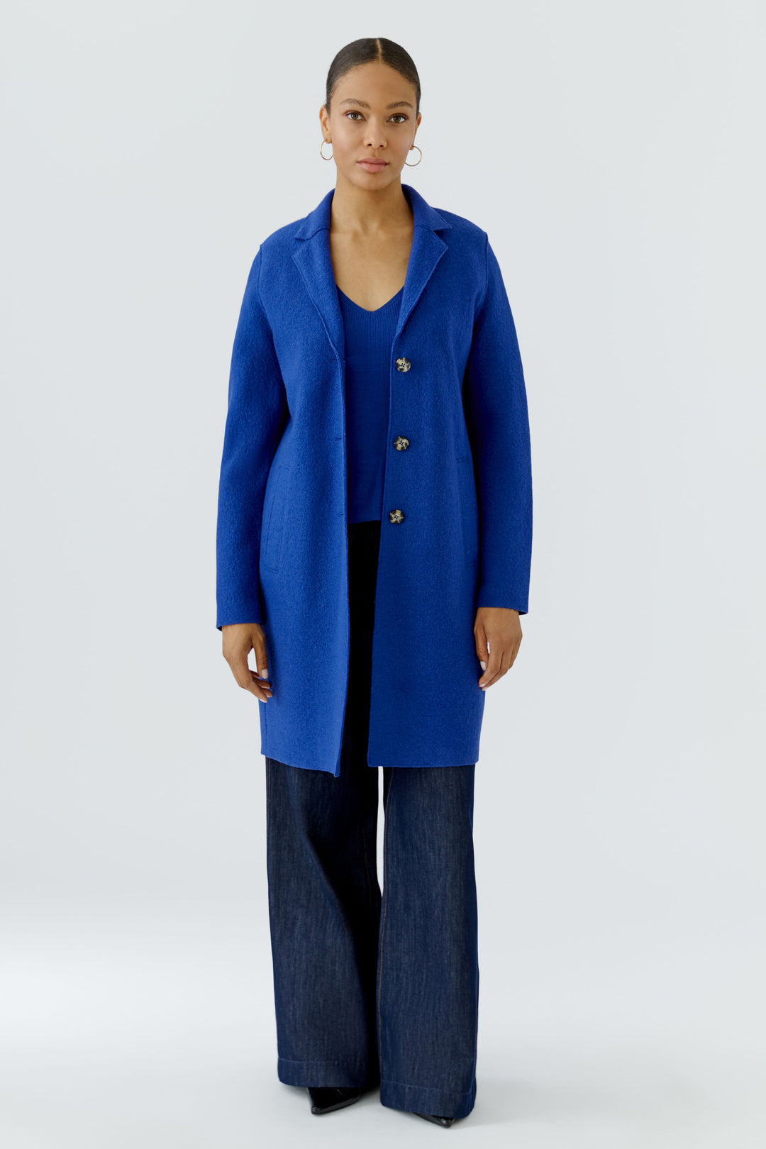 Oui Mayson royal blue coat at Olivia Grace Fashion