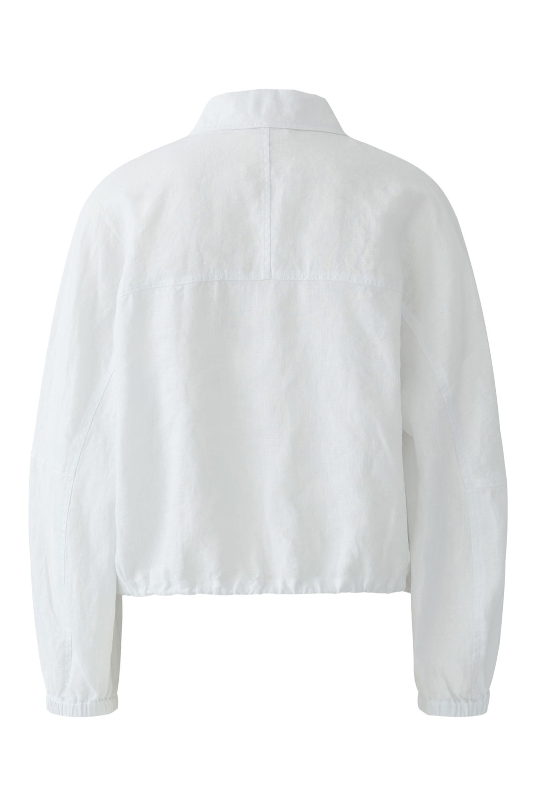 Oui Optic White Linen Shirt Jacket 97164