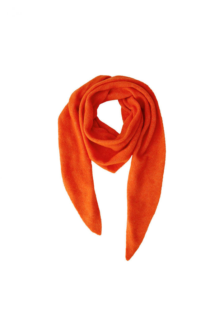 Oui Orangeade Orange Triangle Scarf, tied