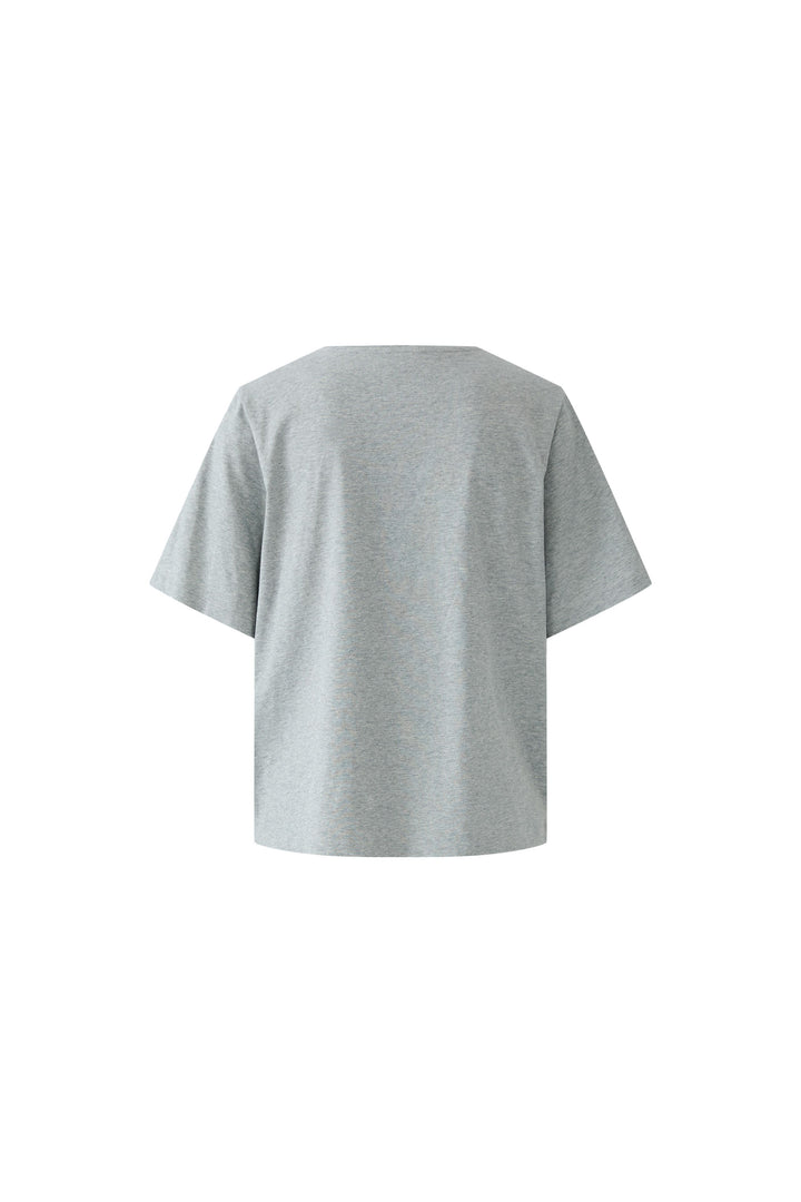 Oui Sequin Motif River Stone T-Shirt at Olivia Grace Fashion