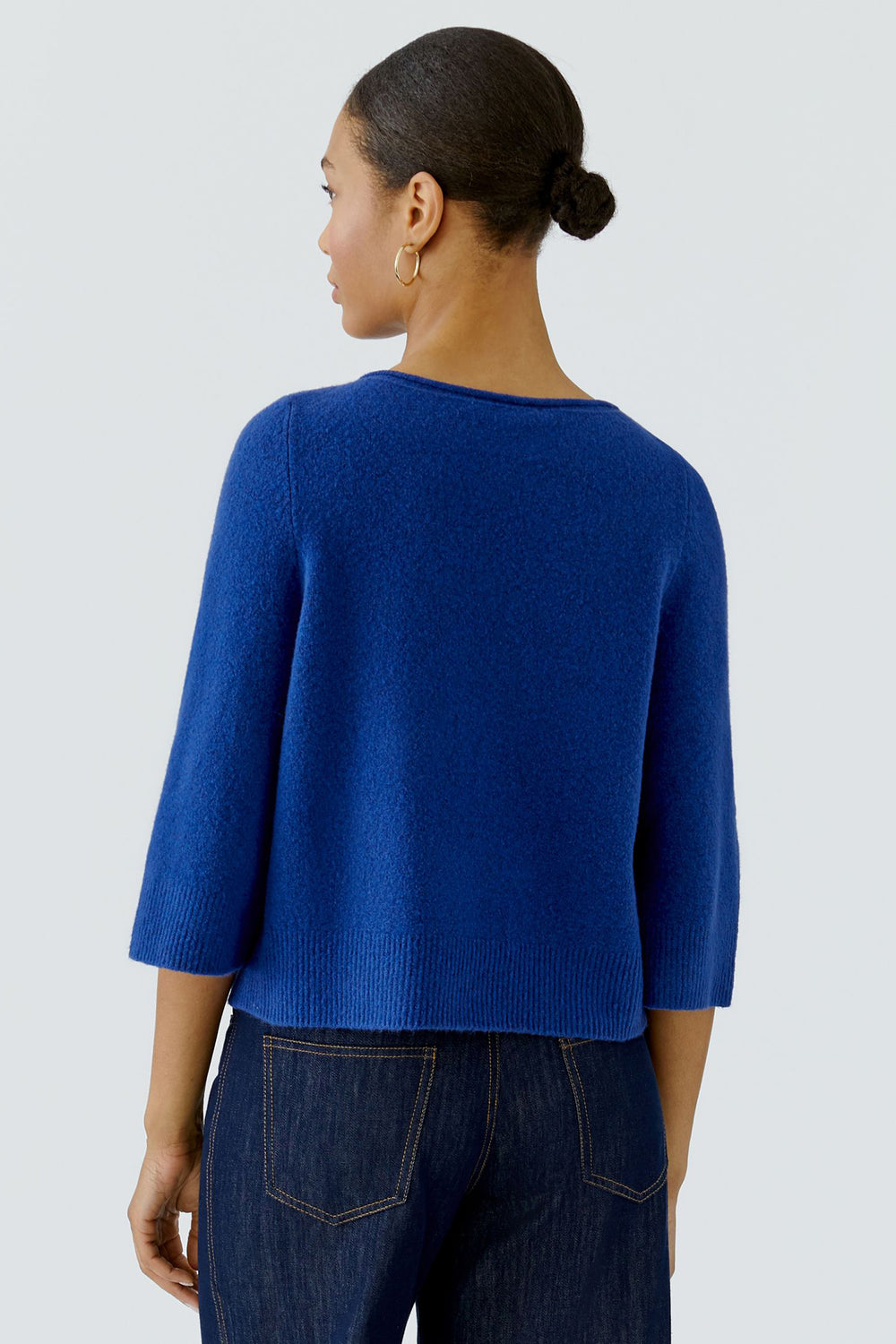 Oui royal blue boat neck jumper at Olivia Grace Fashion