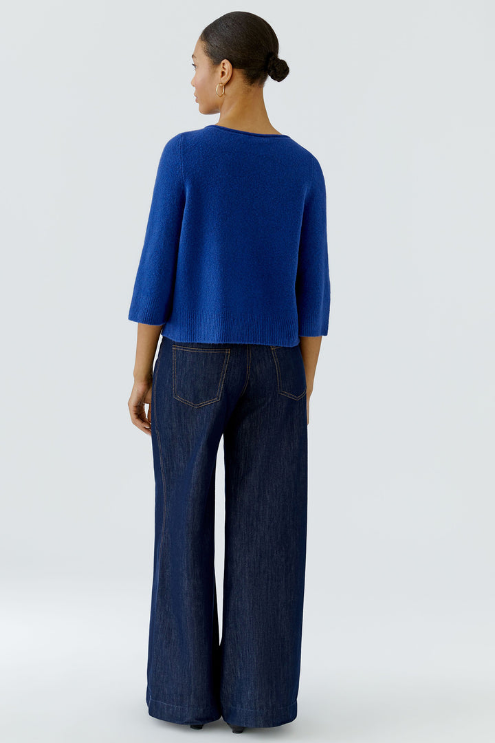 Oui royal blue boat neck jumper at Olivia Grace Fashion