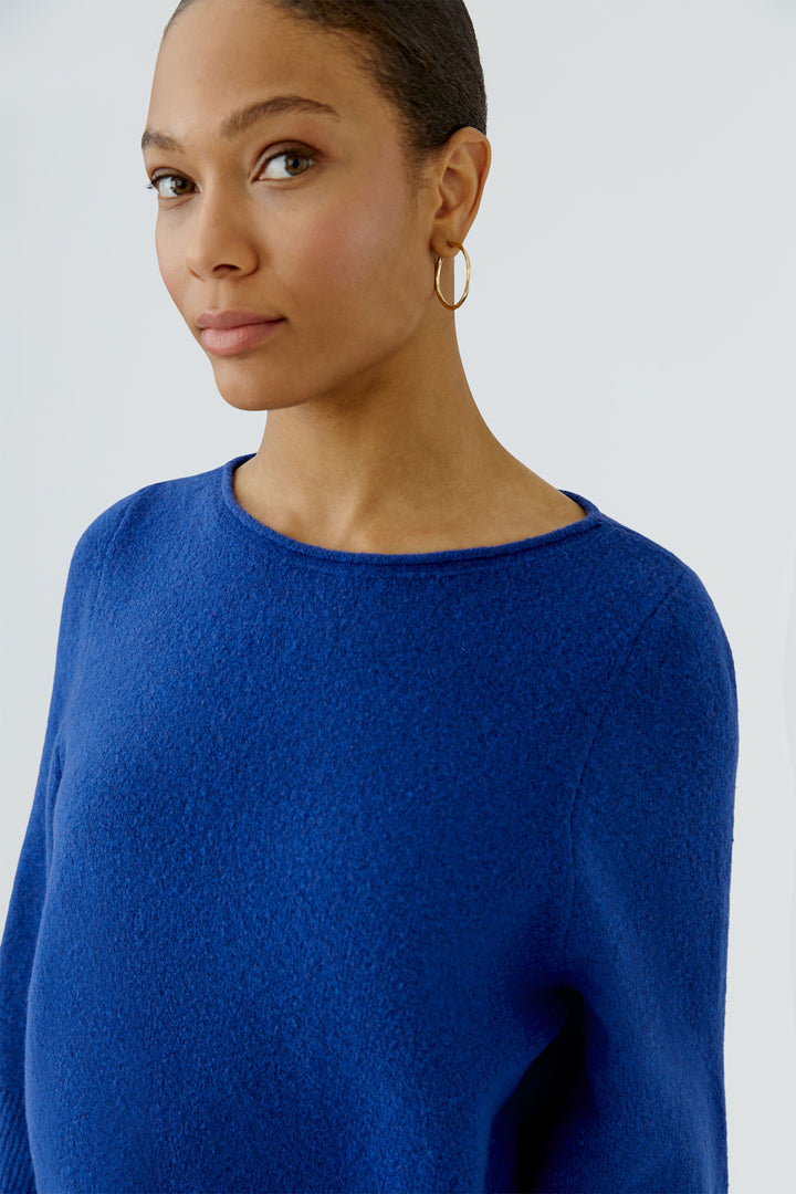 Oui royal blue boat neck jumper at Olivia Grace Fashion