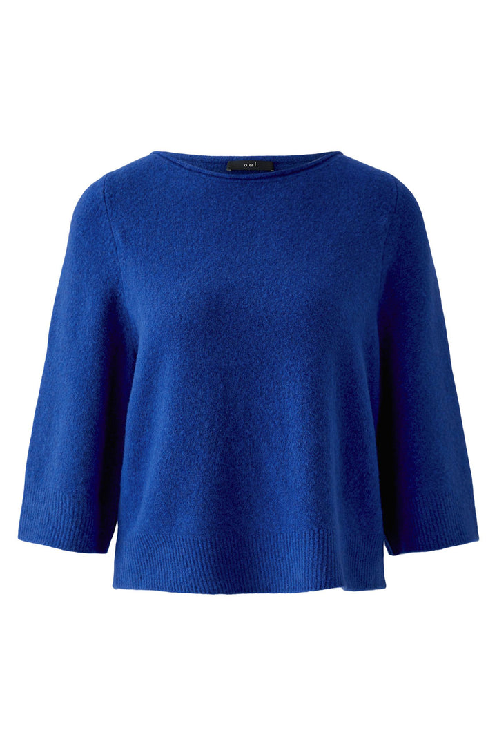 Oui royal blue boat neck jumper at Olivia Grace Fashion