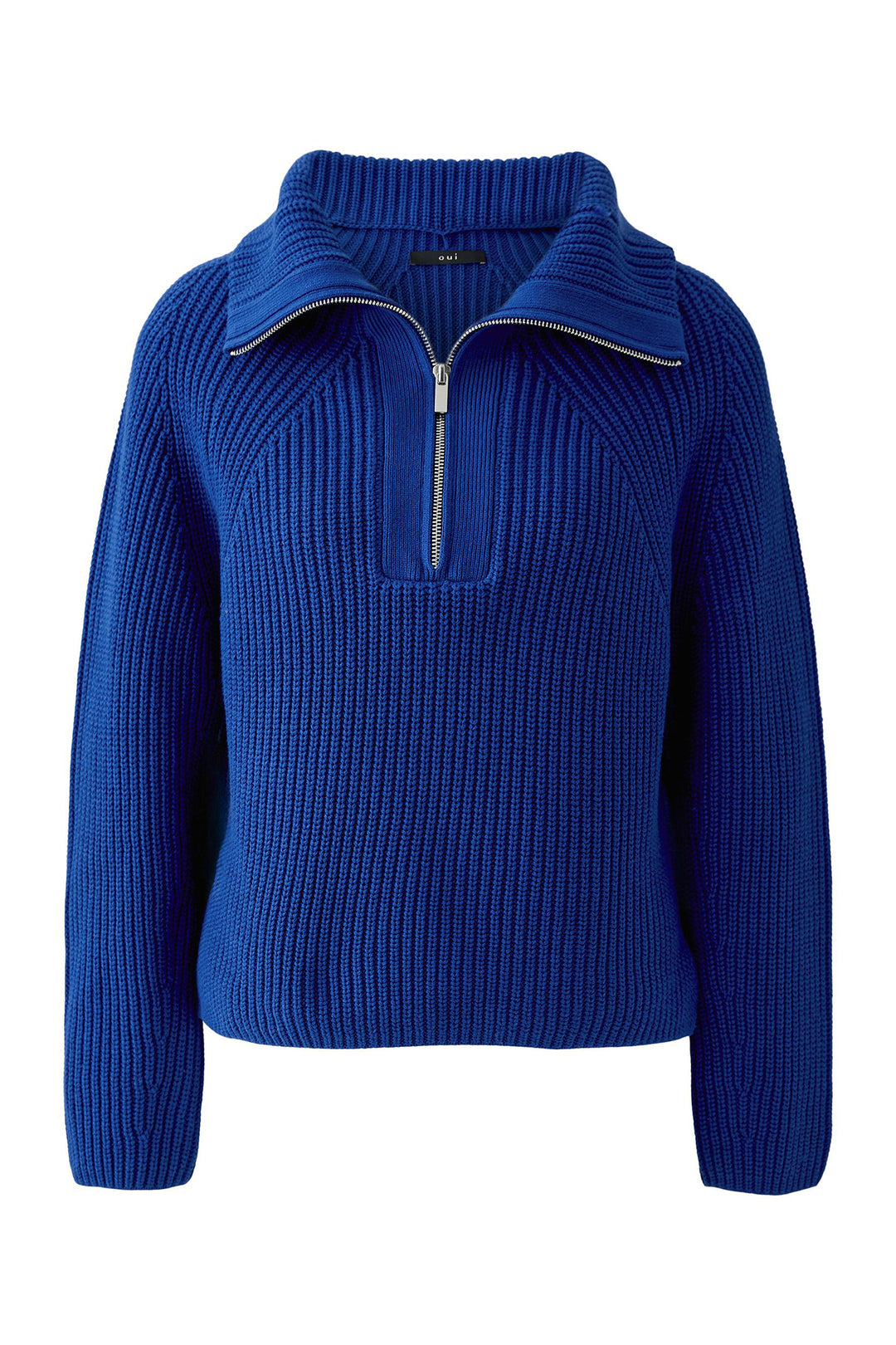 Oui Royal Blue Half Zip Jumper 98035 5424, front view