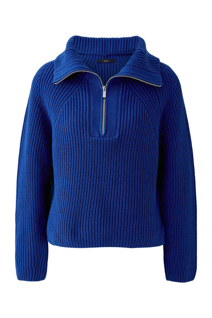 Oui Royal Blue Half Zip Jumper 98035 5424, front view
