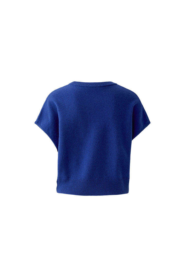 Oui Royal Blue Short Sleeve Jumper 98961