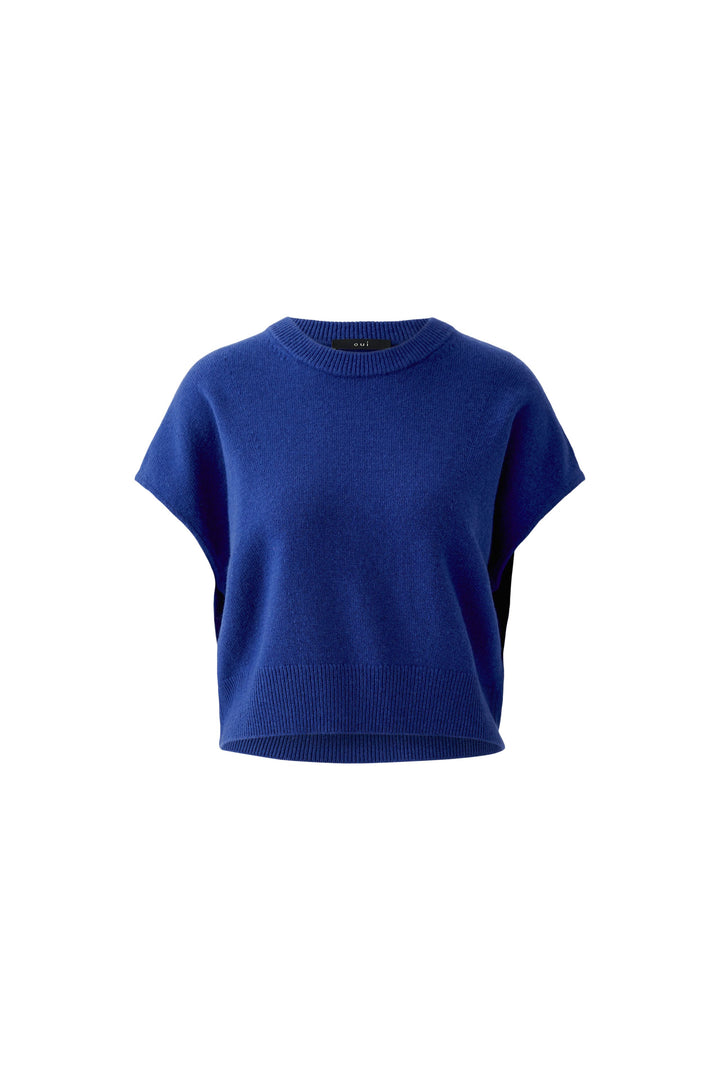 Oui Royal Blue Short Sleeve Jumper 98961