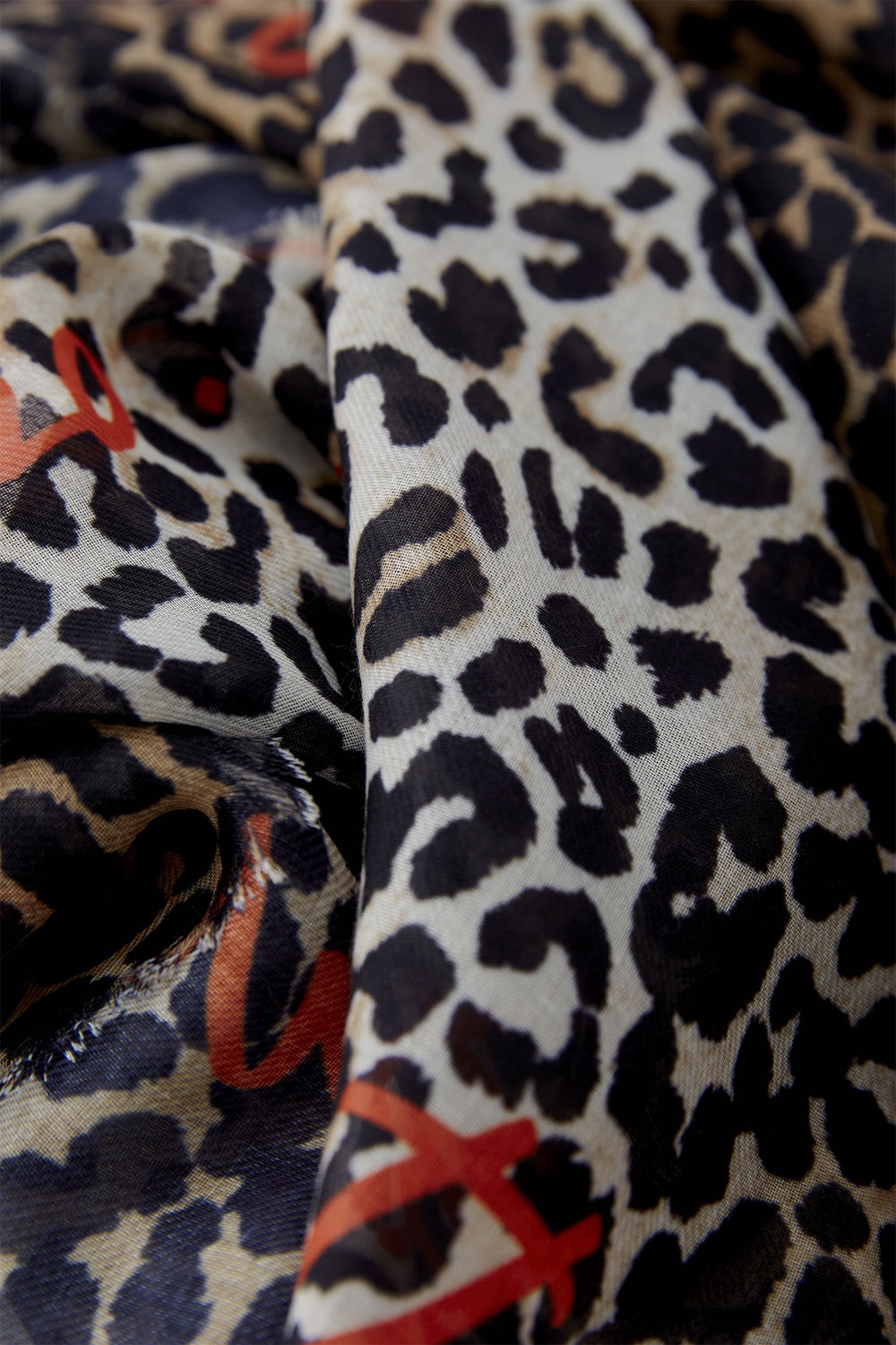 Oui Scarf 93937 Animal Print Camel Black 0779 - Olivia Grace Fashion