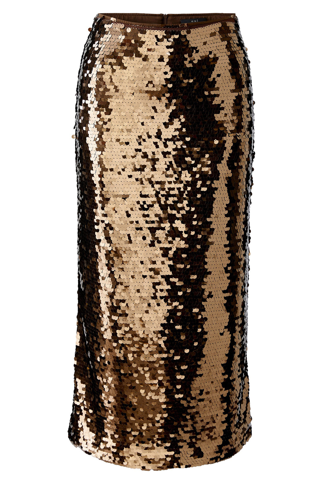 Oui Sequin Pencil Skirt 95444 Deep Chestnut 7986 - Olivia Grace Fashion