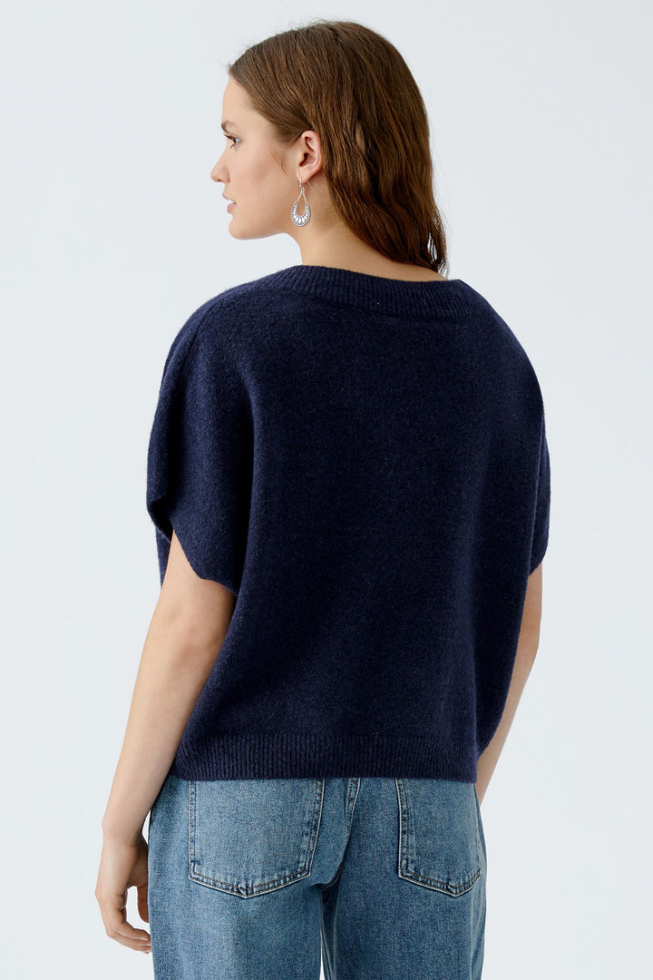 Oui Slipover Jumper 94608 Dark Blue 5742 - Olivia Grace Fashion