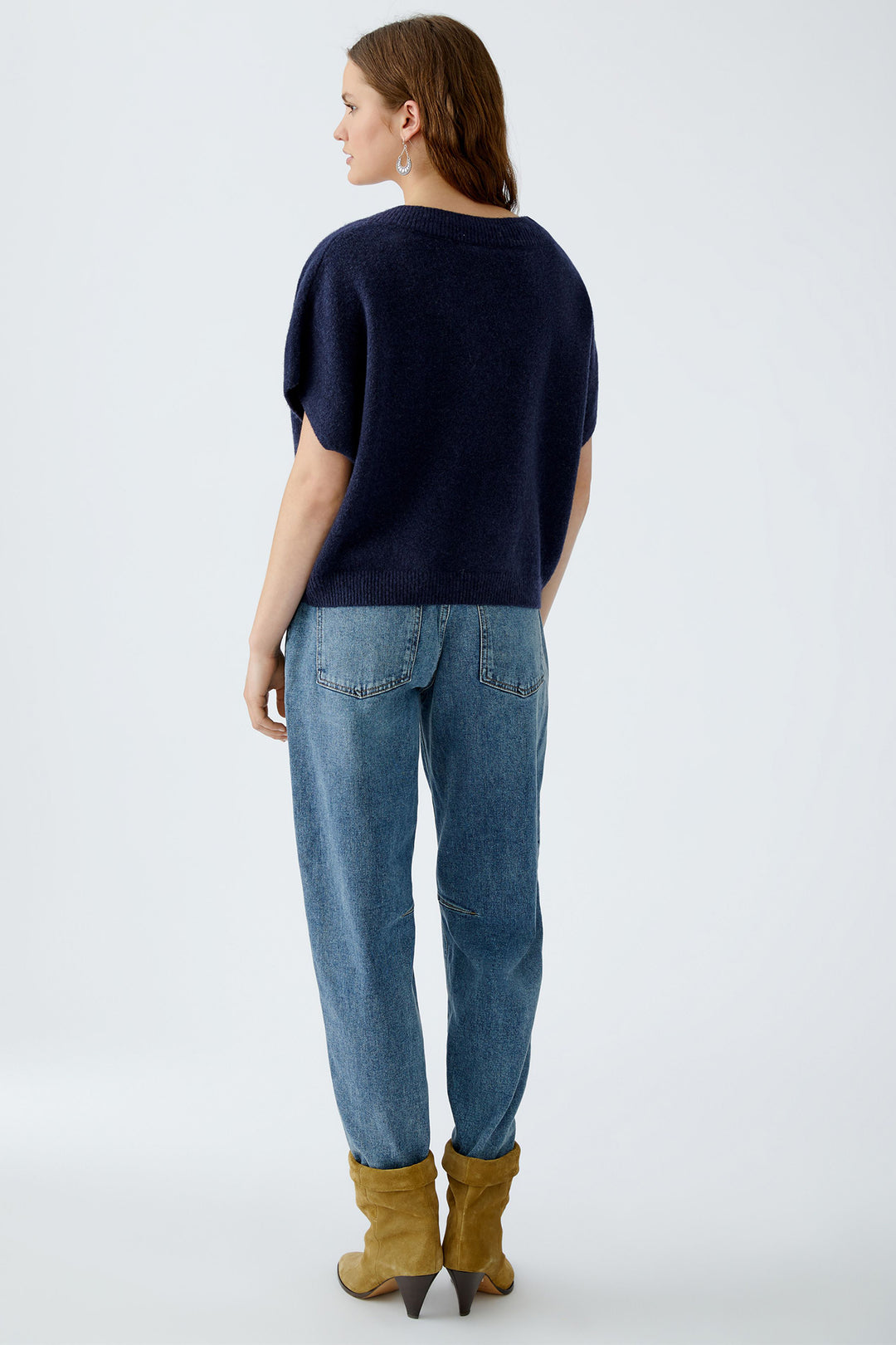 Oui Slipover Jumper 94608 Dark Blue 5742 - Olivia Grace Fashion