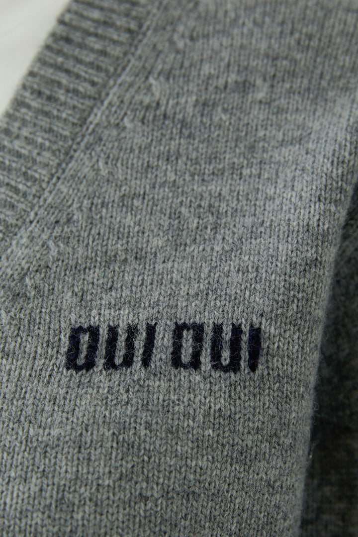 Oui Steel Grey 2-in-1 T-Shirt Jumper 98037
