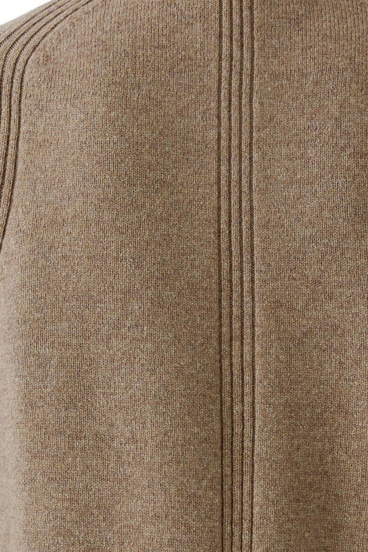 Oui Taupe Melange Short Sleeve Jumper 98007 at Olivia Grace Fashion