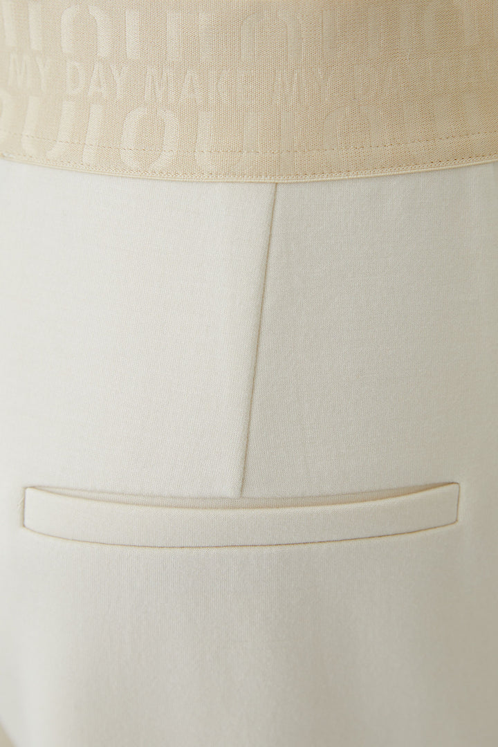 Oui Whitecap Grey Pull-On Trousers 99024