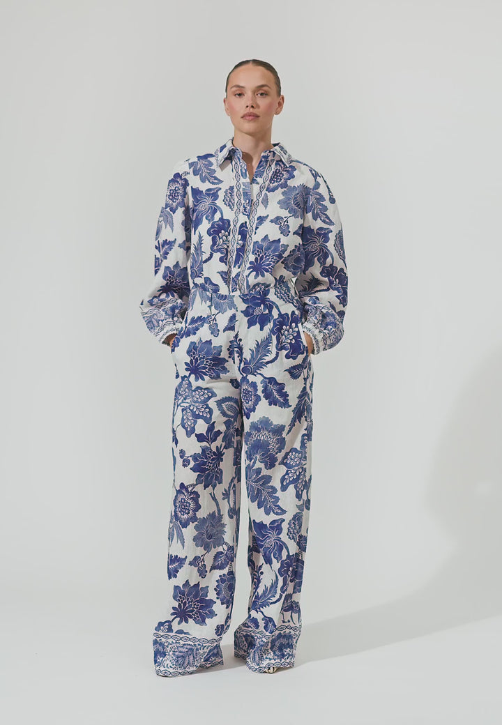 Dea Kudibal SiomaDEA Blossoming Blue Balloon Sleeve Shirt 1300126 5966